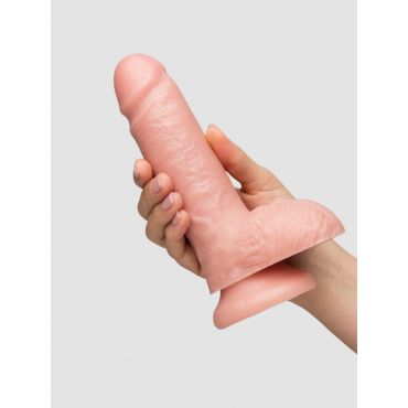 King Cock Realistic Design Dildo with Testicles and Suction Cup - Amorana