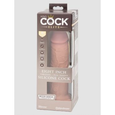 King Cock Elite Dual-Density Vibrating Realistic Dildo - Amorana
