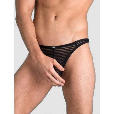 Lhm Stripe Mesh Thong - Amorana