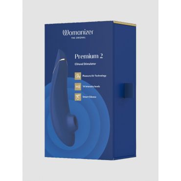 Womanizer Premium 2 Pleasure Air Clitoral Stimulator, Blueberry - Amorana