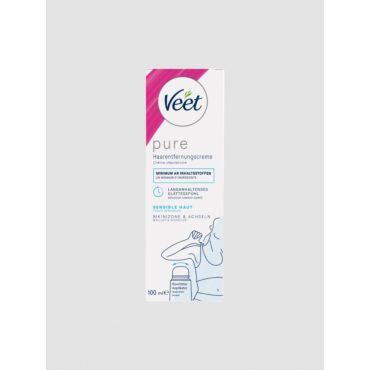 Veet Pure Hair Removal Cream for Bikinizonr & Underarms (Sensitive Skin) - Amorana