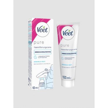 Veet Pure Hair Removal Cream for Bikinizonr & Underarms (Sensitive Skin) - Amorana
