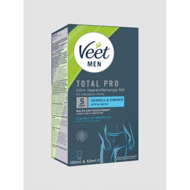 Veet-Men Total Pro Hair Removal Kit for the Intimate Area - Amorana