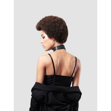 Bijoux-Indiscrets MAZE Choker with Detachable Leash, Black - Amorana