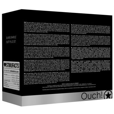 Ouch Acrylic Silverchip Anal Plug, Silver - Amorana