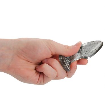 Ouch Acrylic Silverchip Anal Plug, Silver - Amorana