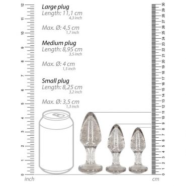 Ouch Acrylic Silverchip Anal Plug, Silver - Amorana