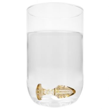 Ouch Acrylic Goldchip Anal Plug, Gold - Amorana