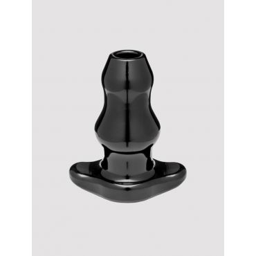 Perfect-Fit Double Tunnel Medium Anal plug, Black - Amorana