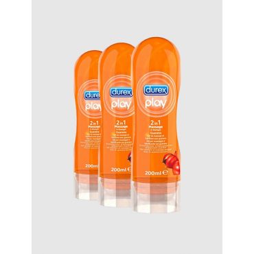 Durex, Durex Play 2-in-1 Guarana Savings Package 3 X 200ml, Water Based Lubricant - Amorana