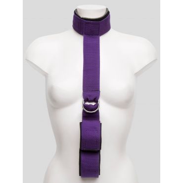 Purple Reins Collar-to-Wrist Restraint - Amorana