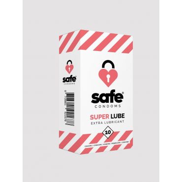 Safe Super Lube Condom, 10 Pieces - Amorana