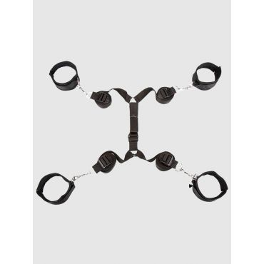 Bondage-Boutique Black Bound Cuffs, Black - Amorana