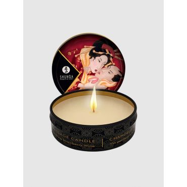 Shunga Massage Scented Massage Candle, Strawberry - Amorana