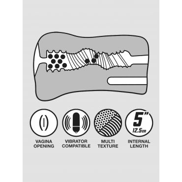 THRUST Pro Mini Lea Super Ribbed and Bumps Pocket Pussy 316g - Amorana