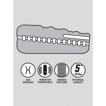 THRUST Pro Mini Andi Super Ribbed Pocket Ass 205g - Amorana