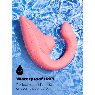 Womanizer Blend Rechargeable G-Spot and Clitoral Stimulator Rose [Orange], Rose - Amorana