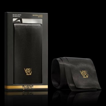 YESforLOV Black Satin Blindfold Blindfold - Amorana