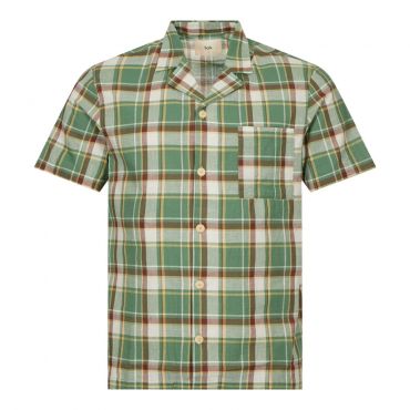 Soft Collar Shirt - Green Check