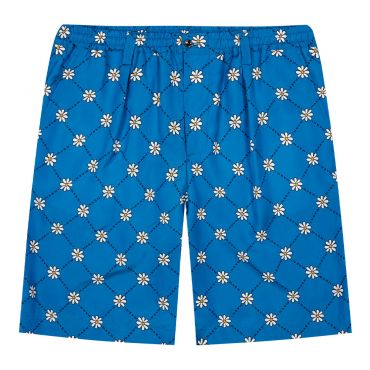 Daisy Print Shorts - Blue