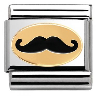 Nomination Moustache Charm - Enamel