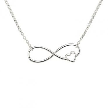 Argento Silver Infinity Heart Necklace