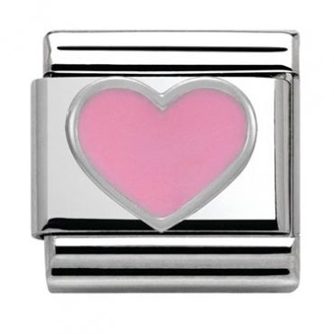 Nomination Composable Pink Heart - Stainless Steel