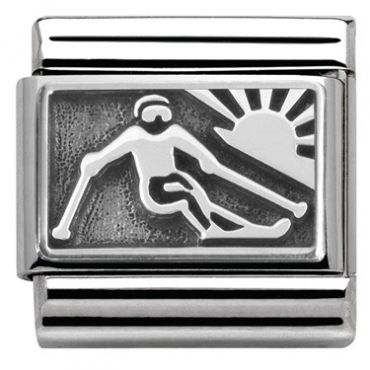 Nomination Skier Charm - Stainless Steel