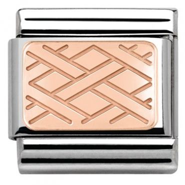 Nomination Rose Gold Weave Charm - Stainless Steel