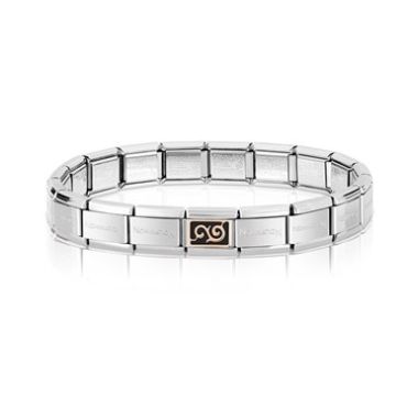 Nomination Rose Gold Black Curl Charm - Stainless Steel