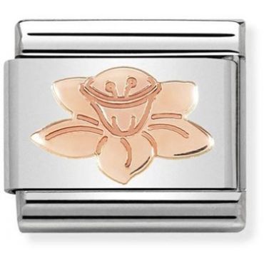Nomination Rose Gold Daffodil Charm - Stainless Steel