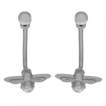 Olivia Burton Silver Bee Ear Jackets - Silver