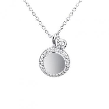 Argento Silver Coin & Crystal Necklace