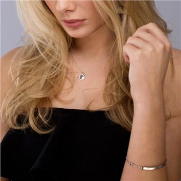Argento Silver Infinity Bar Bracelet - Silver
