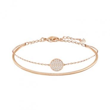 Swarovski Rose Gold Double Bangle - Adjustable