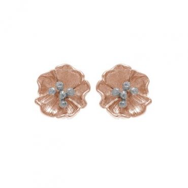 Olivia Burton Rose Gold Poppy Stud Earrings - Rose Gold
