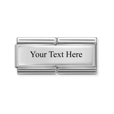 Nomination Silver Double Engravable Plate Charm