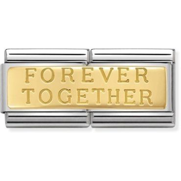 Nomination Forever Together Double Plate Charm - Stainless Steel