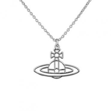Vivienne Westwood Thin Lines Flat Orb Necklace