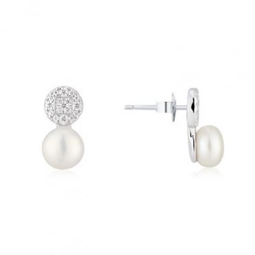 Argento Sparkling Pearl Stud Earrings