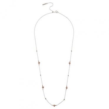 Olivia Burton 3D Bee and Ball Silver & Rose Gold Necklace - Rose Gold