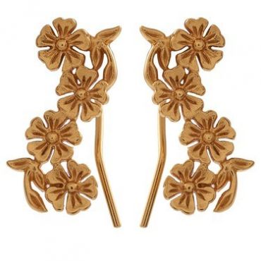 Olivia Burton Lace Detail Crawler Gold Earrings - Gold