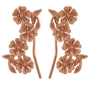 Olivia Burton Lace Detail Crawler Rose Gold Earrings