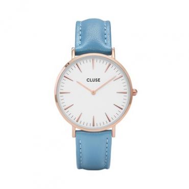 CLUSE La Bohème Rose Gold & Retro Blue Watch