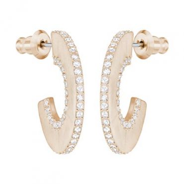 Swarovski Hoop Fever Rose Gold Crystal Earrings