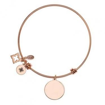 Karma Rose Gold Engraving Bangle - Adjustable