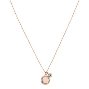 Karma August Birthstone Rose Gold Necklace