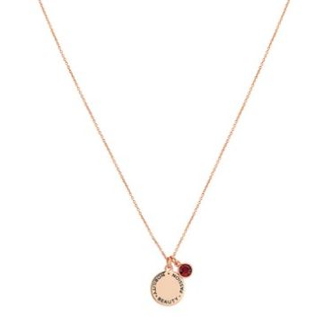 Karma July Birthstone Rose Gold Necklace