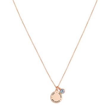 Karma June Birthstone Rose Gold Necklace
