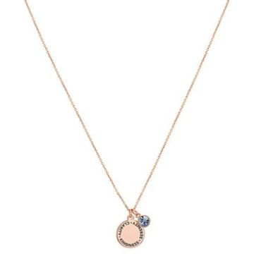Karma September Birthstone Rose Gold Necklace